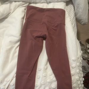 pink lululemon crossover legging size 4